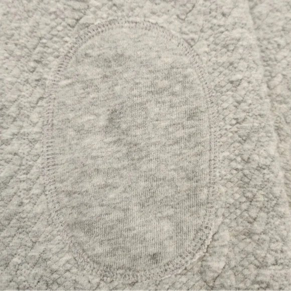 ORVIS Quarter-Zip Jacquard-knit Sweatshirt in Light Gray Size Small - Picture 5 of 11